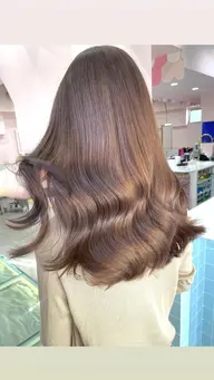 ✨🫧髪を傷ませたくない方🫧✨ダメージ95%カット👀ケアブリーチ＋ケアカラー＋内部トリートメント☜☜#ミルクティー