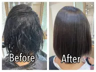 【自然なストレートに✨️】カット+髪質改善矯正+トリートメント