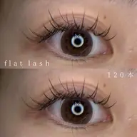 【マツエク】フラットラッシュ130本/カラー変更無料