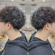 メンズカット＋ツイスト／波巻きパーマ