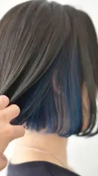 インナーカラー(ブリーチあり)前髪カット【西八王子】