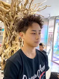 スパイキーショート⚡️+ピンパーマ🌀