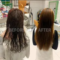 カット&髪質改善縮毛矯正(酸性ストレート)