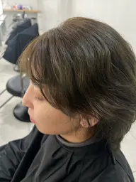 【モデル限定クーポン✂️✨】グレイカラー➕3cm以上カット(ロング限定💁)(白髪染め)¥2,700~