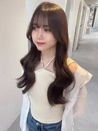 🤍【韓国ヘア🇰🇷】🤍レイヤーカット+TOKIO 1ステップトリートメント+コテ巻き仕上げ🫧