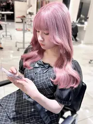 【💫3月限定💫】ケアブリーチダブルカラー+前髪顔周りカット🪄2step高保湿トリートメント🎀¥15180