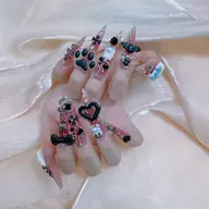 初回ソフトジェル付け替えオフ無料⭐️スーパーロングチップスカルプ持ち込みアートコース🌟