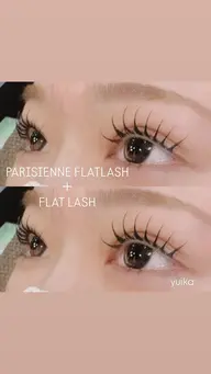 🦋パリエク(パリジェンヌ+フラットラッシュ100本)