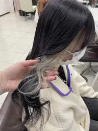 【カラー+エクステ20本】プラチナシールエクステ(52cm)✨¥10000♪インナーに😊