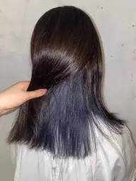 💚イヤリングカラー💚インナーカラー💚ハホニコ3stepトリートメント💚ブリーチ無し