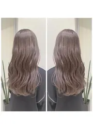 ✔🌈外国人風カラー♪2名様限定🌈ブリーチなしで透明感抜群のグレージュ、アッシュ、ベージュ系ケアカラー➕コテ巻き✂️