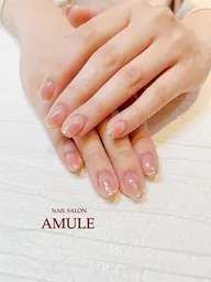 《平日限定》【ジェルオフありorなし】チークネイル(ベース)＋先端ミラーフレンチ💅