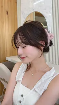 【お出かけ前に♩】お顔周りカット💗×巻き下ろしヘアセット🌷※ヘアアレンジではございません/シャンプーブローなし