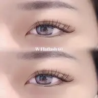 ྀི LEDダブルフラットラッシュ60束♡コーティング付  ྀི（オフありの場合ご連絡ください）