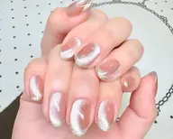 ♡オフなし、立体感艶やかマグネット/シンプル​〜​個性派までお任せミラーネイル【自爪4mm以内】 ♡