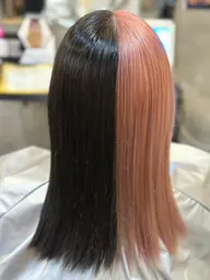 ハイブリーチ+カラー+シャンプーブロー+ベーストリートメント