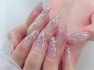 【オフあり・なし共通】アクリルスカルプ🦋ラメグラデーション✨