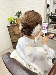 浴衣のヘアセット