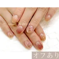 【ジェル／オフあり】シンプル／2本アート