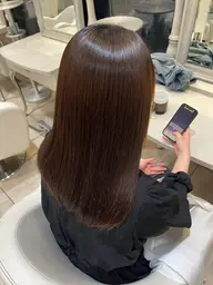 カラー＋地毛風ストレート