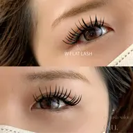 W FLAT LASH 付け放題（カラーエクステ+¥500-）オフ込