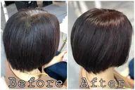 白髪染めリタッチ+カット