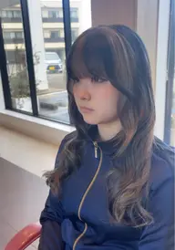 👉 フェイスフレーミング(顔周りインナー)×ナチュラルグラデーション