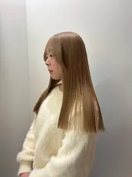 【初ブリーチの方】✨ケアブリーチ込み✨ダブルカラー＋毛先カット＋選べるトリートメント