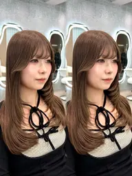 【小顔似合わせカット🌈＋1ステップ補修トリートメント🫧】　韓国ヘア  レイヤー 大宮