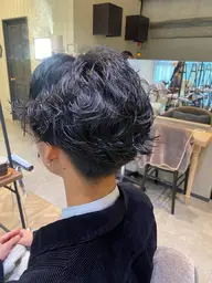 メンズcut +パーマ +オージュアケア
