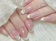 【人気フレンチ～光のライン】マグネットフレンチ+人気パーツ2本♪　¥6980円