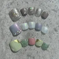 オフなし🌈3種の選べるフット定額デザイン