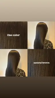 ブリーチなしうる艶カラー+バイカルテトリートメント✨ ※ロング料金+1000円