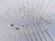 オフ込み💗ラメ／カラーワンカラー　+ ラインストーン／パール／ホログラム　10個付き