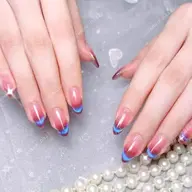 💗⭐️チークネイル/マグネットフレンチ/ミラーフレンチ/ガラスフレンチ3480【ジェルオフ無料ケア込み】