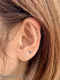 ✨NEW💎耳ツボジュエリー💎12粒まで(片耳6粒)チタン粒、金粒使用