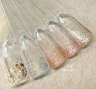 オフ無＊シンプル＊ソフトジェルラメグラデーション