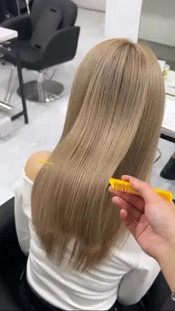 【ブリーチ毛OK】カット+酸性ストレート+1STEPローズTR　¥18,300➡︎¥16,800