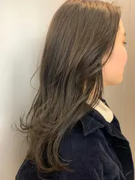 前髪カット+フルカラー+2stepトリートメント