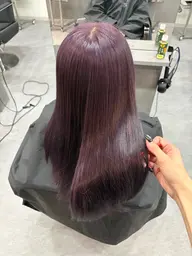 【韓国オンニ風🇰🇷】🌹前髪カット+艶々ヘアカラー+トリートメント🌹