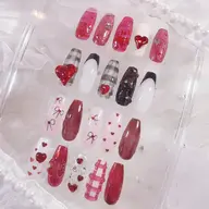 マンスリー/バレンタインネイル/8800☆10本アートでこの価格☆フィルイン対応