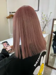 [❣️ケアブリーチ1回でピンク❣️]ケアブリーチ＋1stepトリートメント