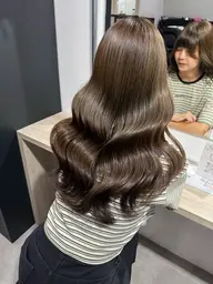 《全員通常メニュー》ワンカラー☁️ ブリーチなしダブルカラー　⭐︎うる艶カラー　暖色◎