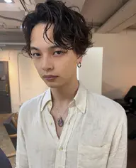 【メンズ限定】カット+ニュアンスパーマ+トリートメント(刈り上げ_ツーブロック_メンズパーマ_マッシュパーマ)