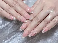 【HAND】🌸超人気チーク＋マグネットフレンチ　　　　🎀パーツ2個付き