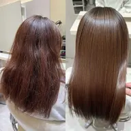 👑new menu👑 カット＋艶カラー＋ 髪質改善ストレート
