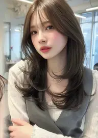 レイヤーカット˖ ࣪⊹🌟ワンカールで可愛い韓国スタイル୨୧