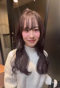 前髪縮毛矯正とワンカラーが同時に叶う🫶🏻