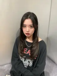 4月限定🌟カット＋カラー＋3stepAujua超音波トリートメント【韓国レイヤー／艶髪／透明感カラー】