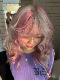 ブリーチ+カラー+デザイン